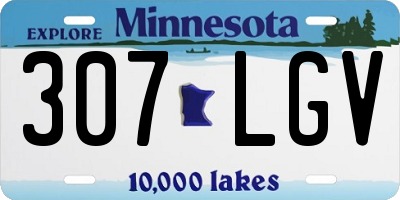 MN license plate 307LGV