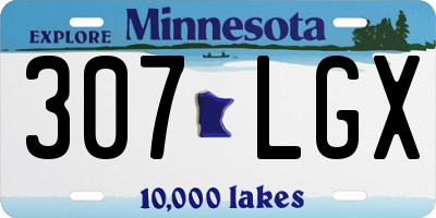 MN license plate 307LGX