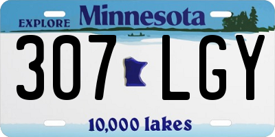 MN license plate 307LGY