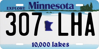 MN license plate 307LHA