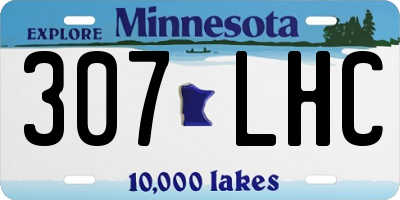 MN license plate 307LHC