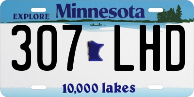 MN license plate 307LHD