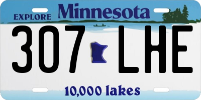 MN license plate 307LHE