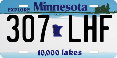 MN license plate 307LHF