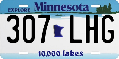 MN license plate 307LHG
