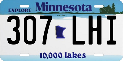 MN license plate 307LHI