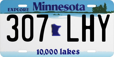 MN license plate 307LHY