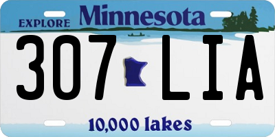 MN license plate 307LIA