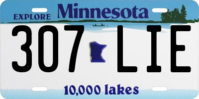 MN license plate 307LIE