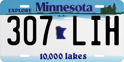 MN license plate 307LIH