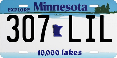 MN license plate 307LIL