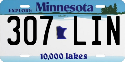MN license plate 307LIN