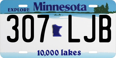 MN license plate 307LJB