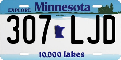MN license plate 307LJD
