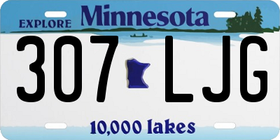 MN license plate 307LJG