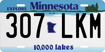 MN license plate 307LKM