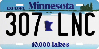 MN license plate 307LNC