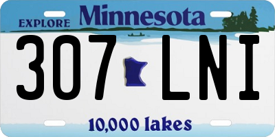 MN license plate 307LNI