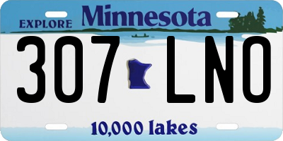 MN license plate 307LNO