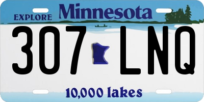 MN license plate 307LNQ