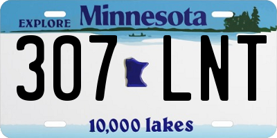 MN license plate 307LNT