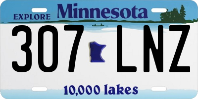 MN license plate 307LNZ
