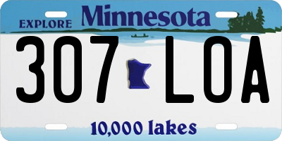 MN license plate 307LOA
