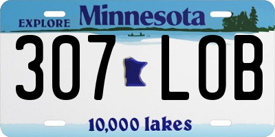 MN license plate 307LOB