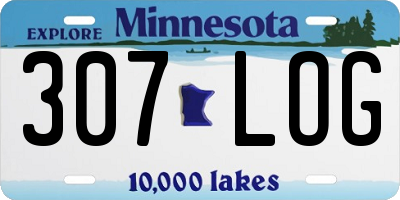MN license plate 307LOG