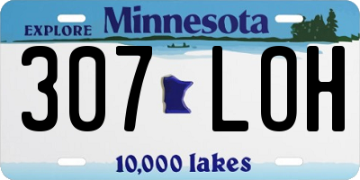 MN license plate 307LOH