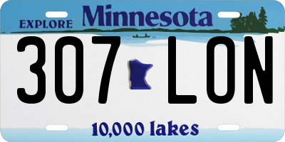 MN license plate 307LON