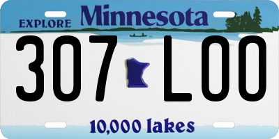 MN license plate 307LOO