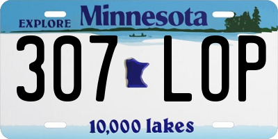MN license plate 307LOP