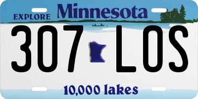 MN license plate 307LOS
