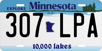 MN license plate 307LPA