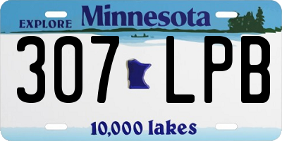 MN license plate 307LPB