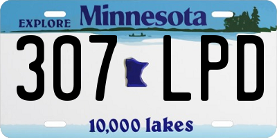MN license plate 307LPD