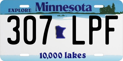 MN license plate 307LPF