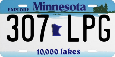 MN license plate 307LPG