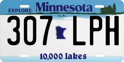 MN license plate 307LPH