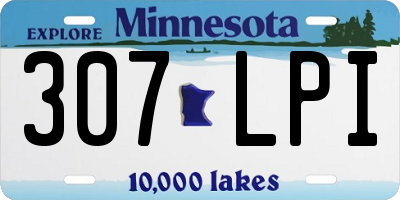 MN license plate 307LPI