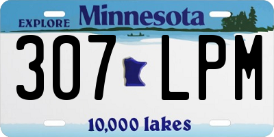 MN license plate 307LPM