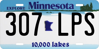 MN license plate 307LPS