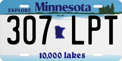 MN license plate 307LPT