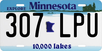 MN license plate 307LPU