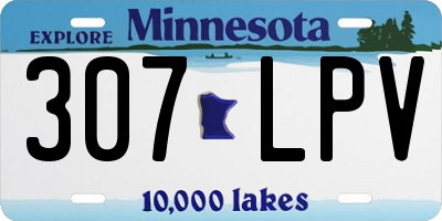 MN license plate 307LPV