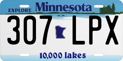 MN license plate 307LPX