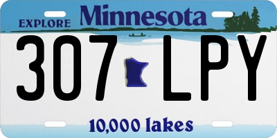 MN license plate 307LPY