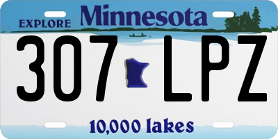 MN license plate 307LPZ