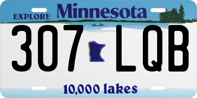 MN license plate 307LQB